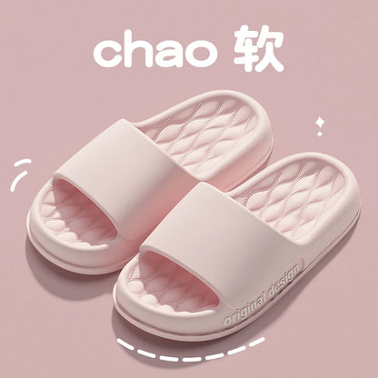 Men Trend Summer Slippers Soft Non-Slip Sole Cloud Sandals Home Beach Indoor Outdoor - Soft