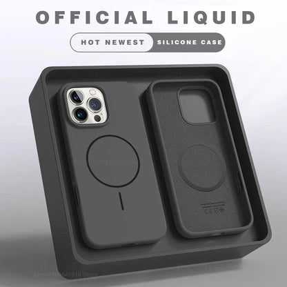 Magnetic Phone Case Iphone 15 14 16 Plus 11 12 13 17 Pro Max Air Shockproof Silicone Cover Magsafe