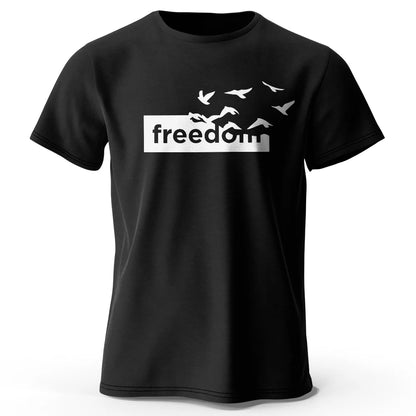 Freedom Letter Graphic T Shirt Oversized Cotton Tee