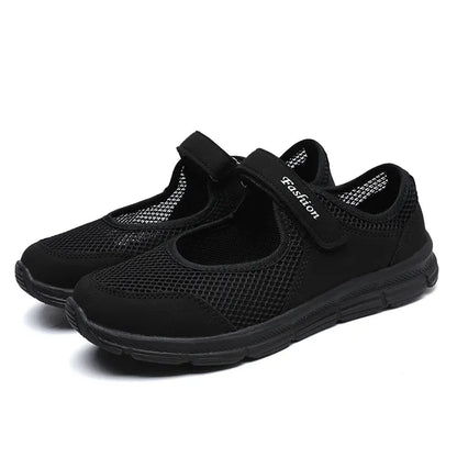 Women's Breathable Mesh Sneakers with Velcro Strap