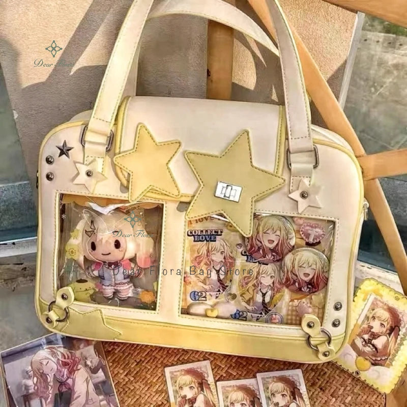 Ita Bag Y2K Star Transparent Pocket Crossbody – Lolita DIY Display Shoulder Bag