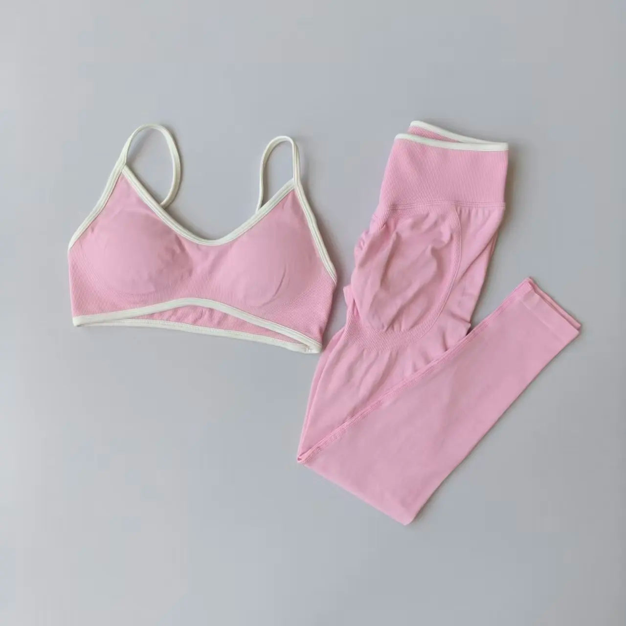 Seamless 2-Piece Yoga Set for Women – Sports Bra & High Waist Leggings
