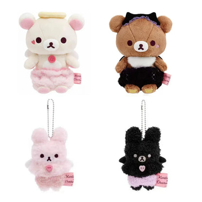 Rilakkuma Plush Keychain – Kawaii Angel & Devil Stuffed Bear Pendant