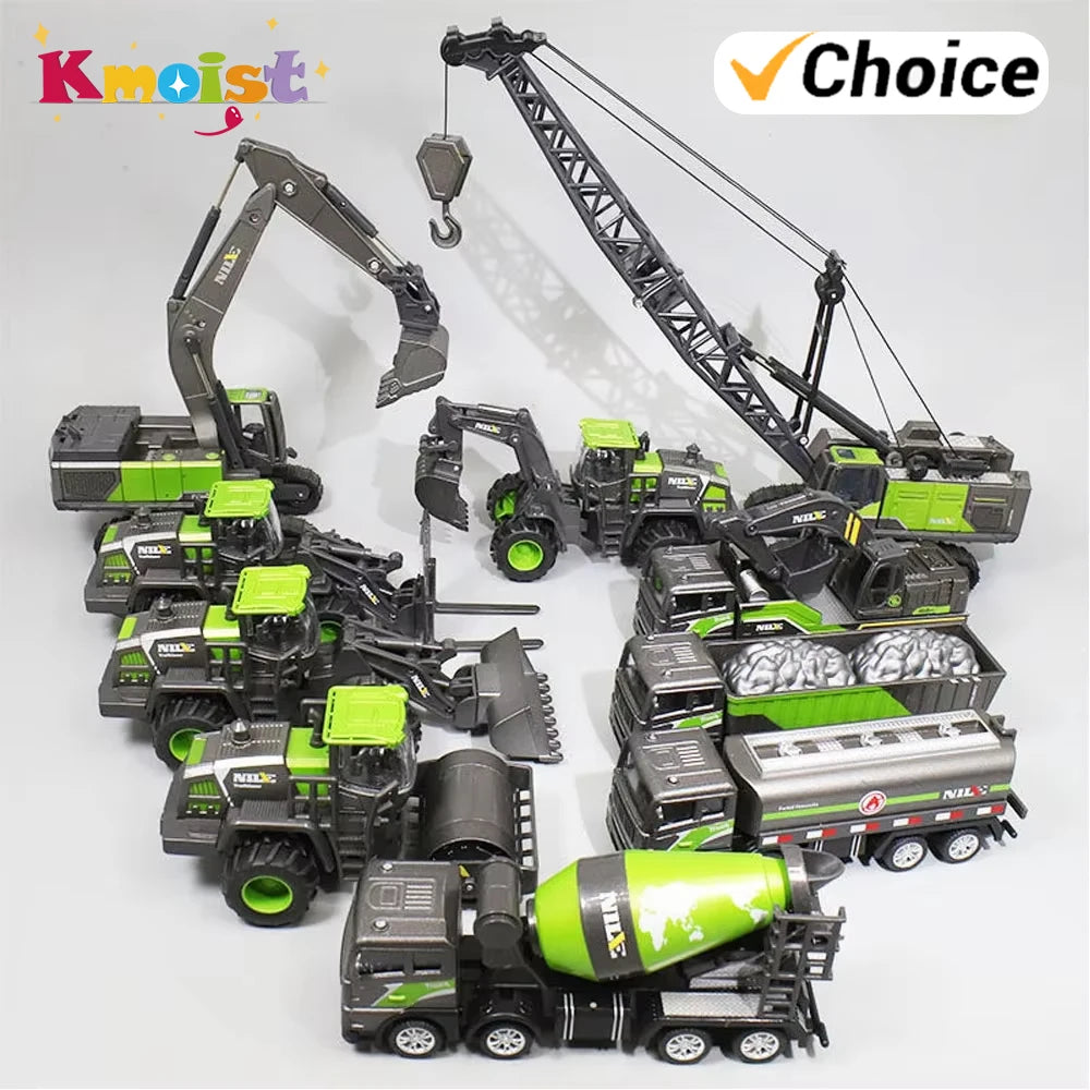1:50 Scale Die-Cast Construction Vehicle Toy – Truck, Excavator, Crane & More