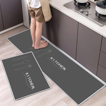 Anti-Slip Kitchen Floor Mat Set – Soft Washable Area Rug for Kitchen, Bedroom & Hallway
