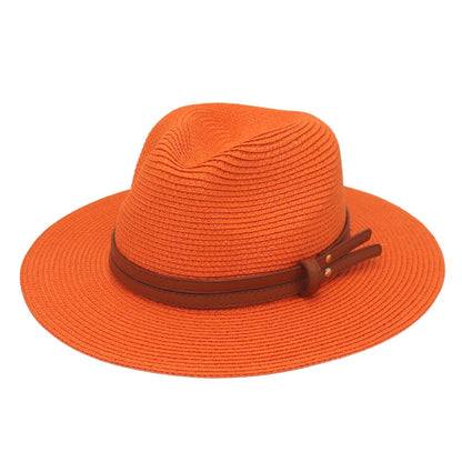 Straw Panama Sun Hat – Wide Brim Unisex Beach Hat