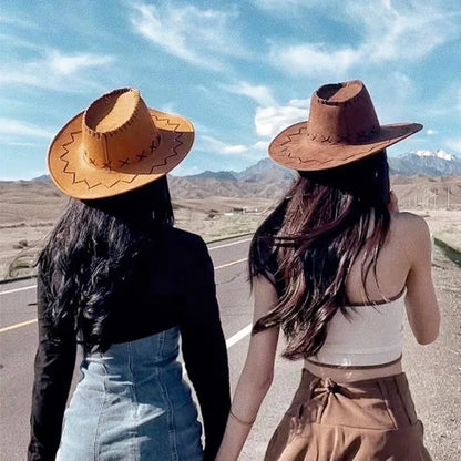 Western Cowboy Hat – Unisex Cowgirl Hat for Women & Men