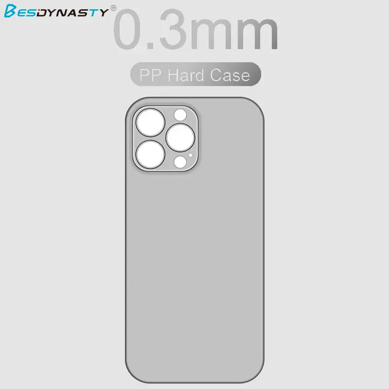 0 3mm Ultra Thin Clear Matte Pp Hard Slim Case Iphone 17 Air 17pro 16 15 14 13 12 11 Pro Max Shell