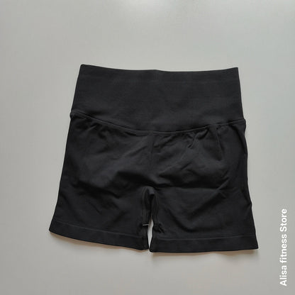 High-Waist Seamless Yoga Shorts – Women's Tummy Control Biker Shorts