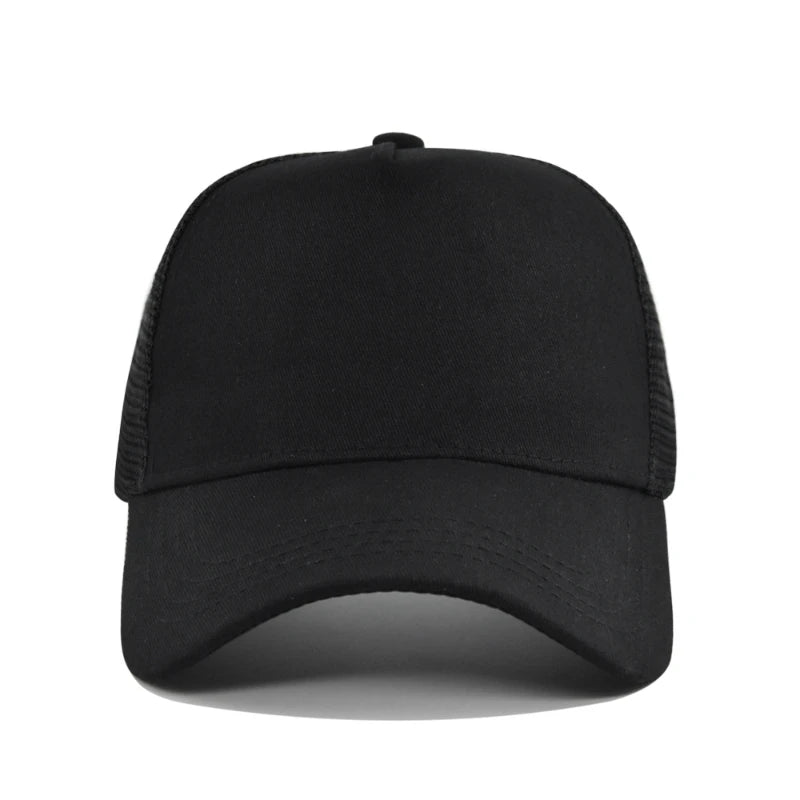 Custom Logo 5-Panel Mesh Trucker Baseball Cap – Men & Women