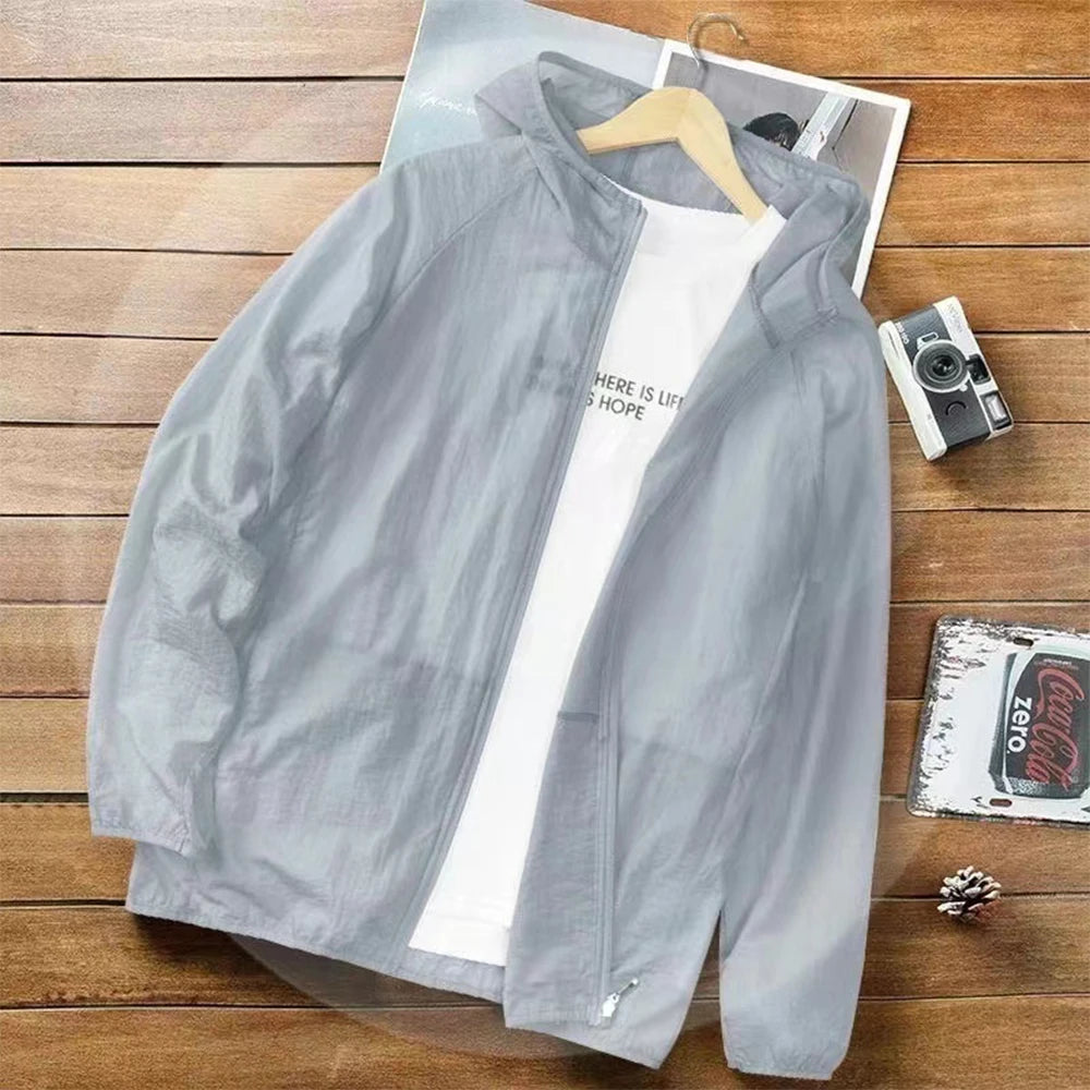 UV Sun Protection Jacket – Ultra-Thin Hooded Cooling Skin Coat