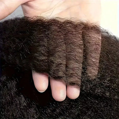 Kinky Straight 13x4 Lace Front Human Hair Wigs Women Brazilian Bone Colored 5x5 Transparent Frontal