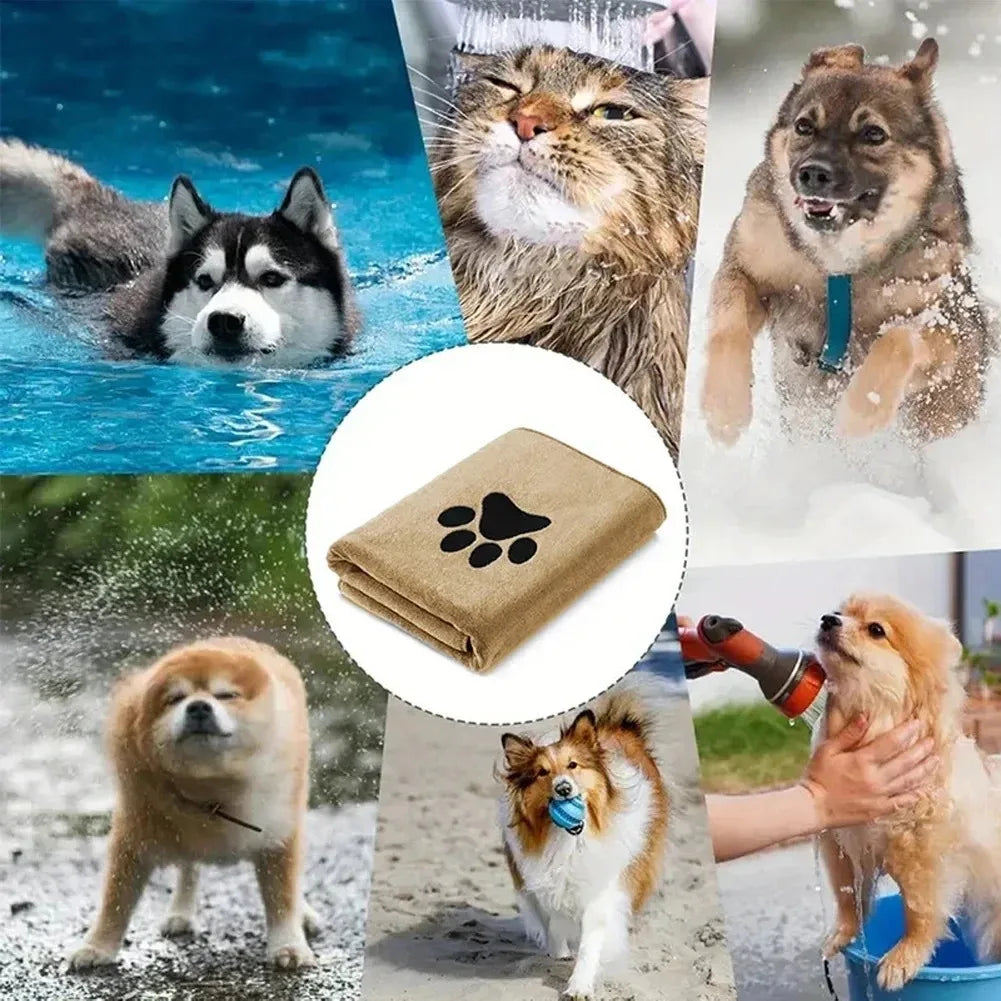 Microfiber Pet Bath Towel – Super Soft & Absorbent for Cats & Dogs