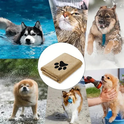 Microfiber Pet Bath Towel – Super Soft & Absorbent for Cats & Dogs