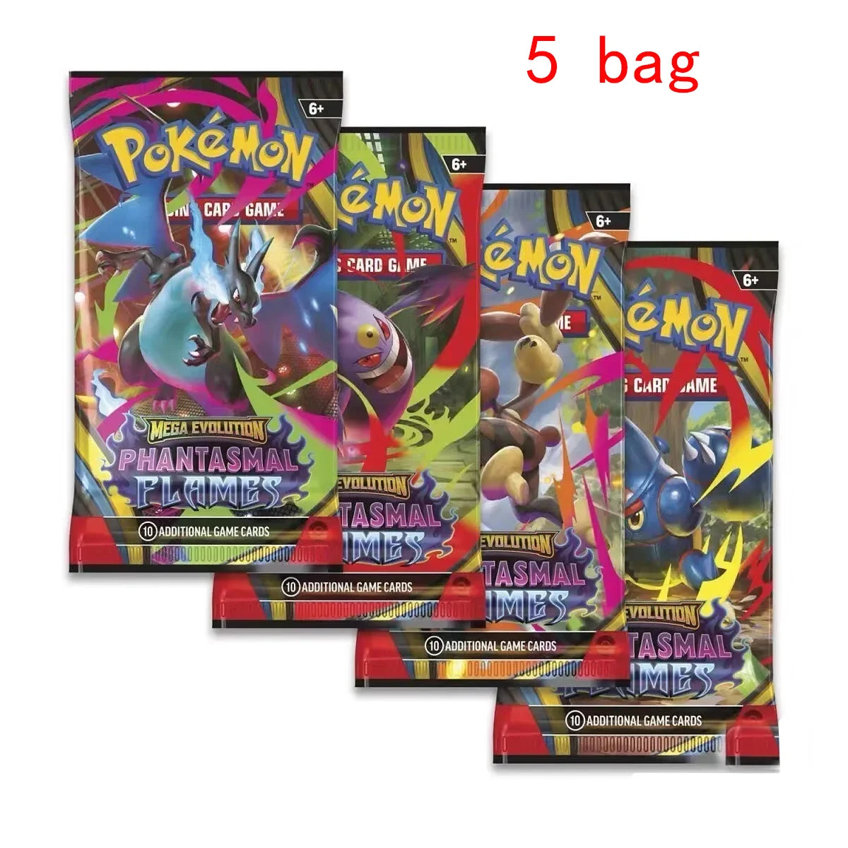 360 Pack Pokémon Mega Evolution Phantasmal Flames English Trading Cards