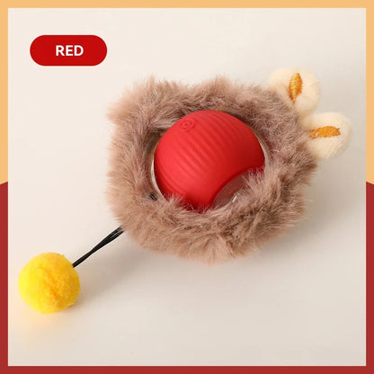 Automatic Rolling Ball Cat Toy with Fake Tail – USB Rechargeable