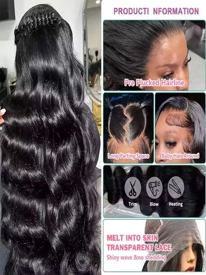 Body Wave Lace Front Wig Human Hair 13x6 HD Lace 200%-250% Density 16-42 Inch