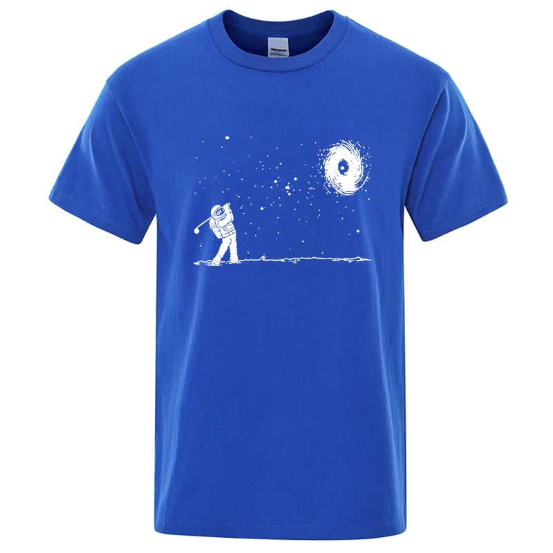 Astronaut Graphic T Shirt Funny Cotton Blend Tee