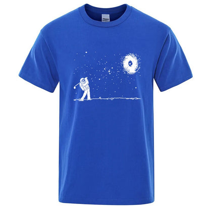 Astronaut Graphic T Shirt Funny Cotton Blend Tee