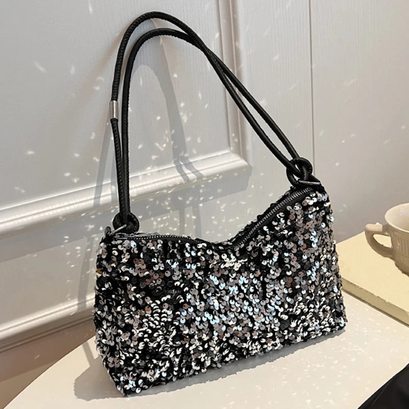 Sequin Underarm Bag – Trendy Mini Shoulder Bag for Women