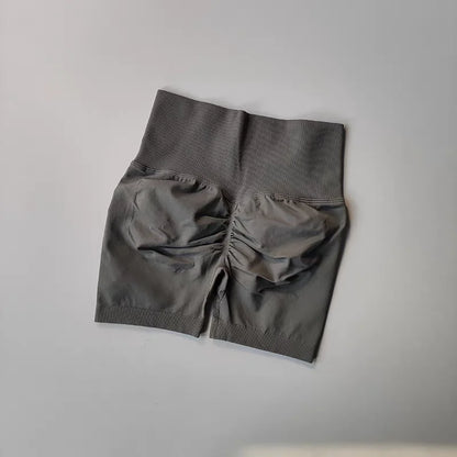 Women's High-Waist Yoga Shorts with Butt Lift & Ruched Back