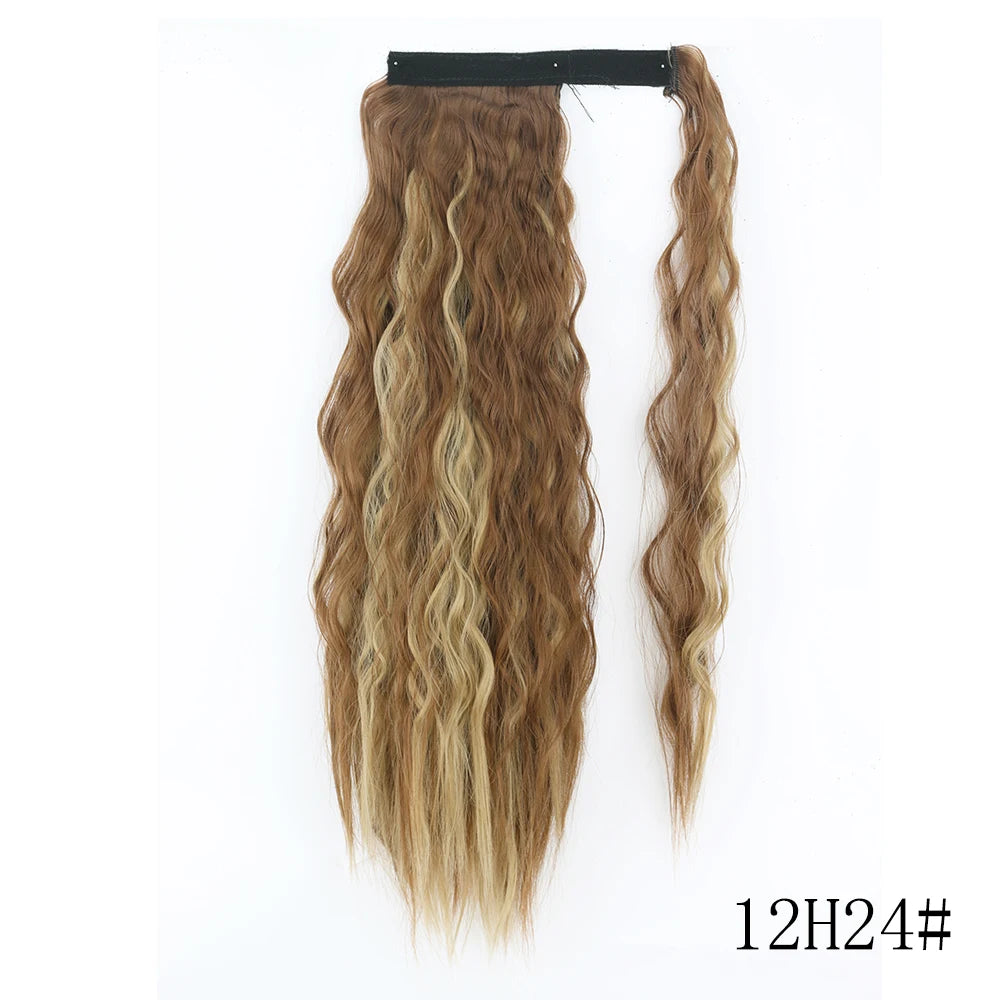 Wrap Around Ponytail Extension – Long Straight Synthetic Clip-In