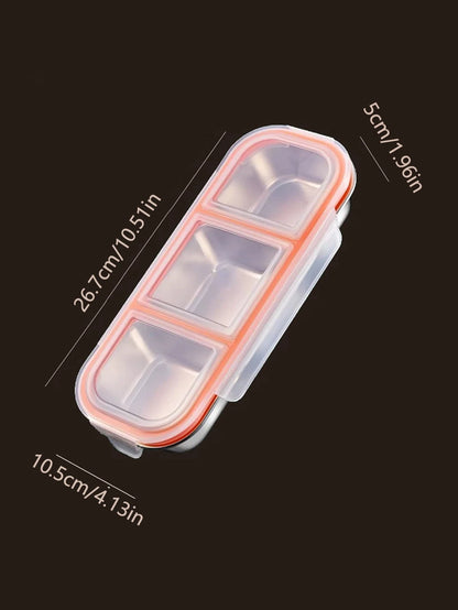 Stainless Steel Mini Compartment Lunch Box – Portable Bento