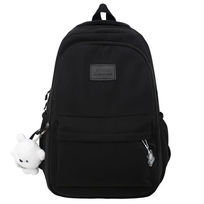 Cute Waterproof Laptop Backpack for Women – School & Travel Bag with Pendant