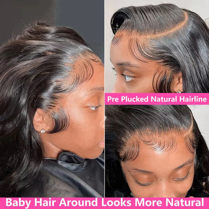 5x5 Glueless Body Wave Lace Front Wig Human Hair Pre Plucked
