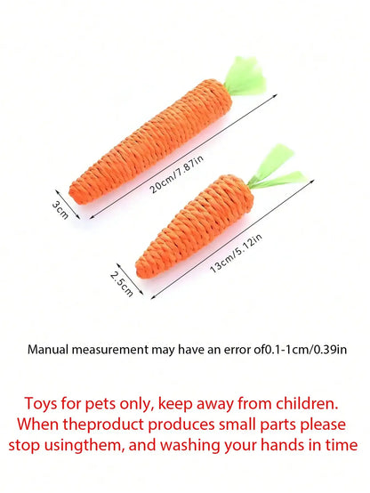 Carrot Cat Toy – Interactive Sisal Rope Chew & Scratch Toy
