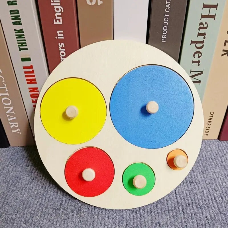 Montessori Wooden Shape Sorting Stacking Toy for Toddlers