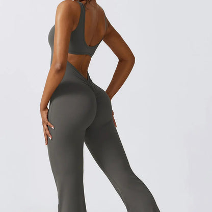 Women's Yoga Jumpsuit – Stretch Flare Fitness Romper