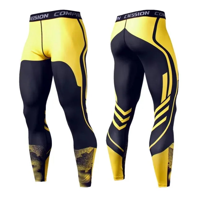 Men's Compression Leggings – Gym Training Tights & Sports Pants