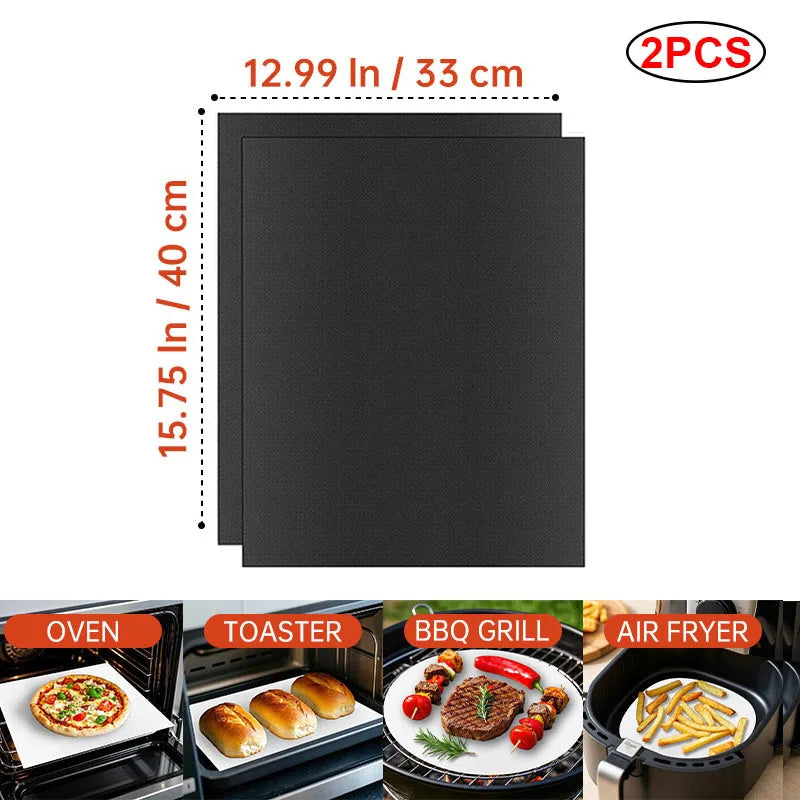 Non-Stick BBQ Grill Mat & Oven Liner – Reusable