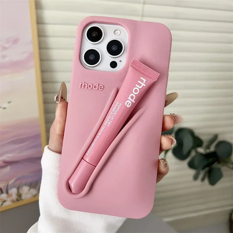 Makeup Brand Lemontini Dopamine Lip Gloss Case Iphone 15 16 17 Promax 12 13 14 Air Pro Max Plus