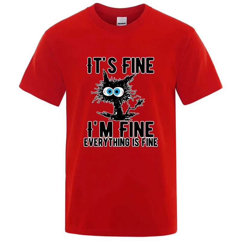 Cool Cat Graphic T Shirt Funny Cotton Blend Casual Tee