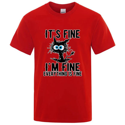 Cool Cat Graphic T Shirt Funny Cotton Blend Casual Tee