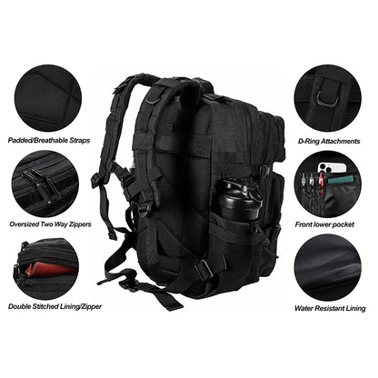 Tactical Backpack – Waterproof MOLLE Military Bag for Men & Women
