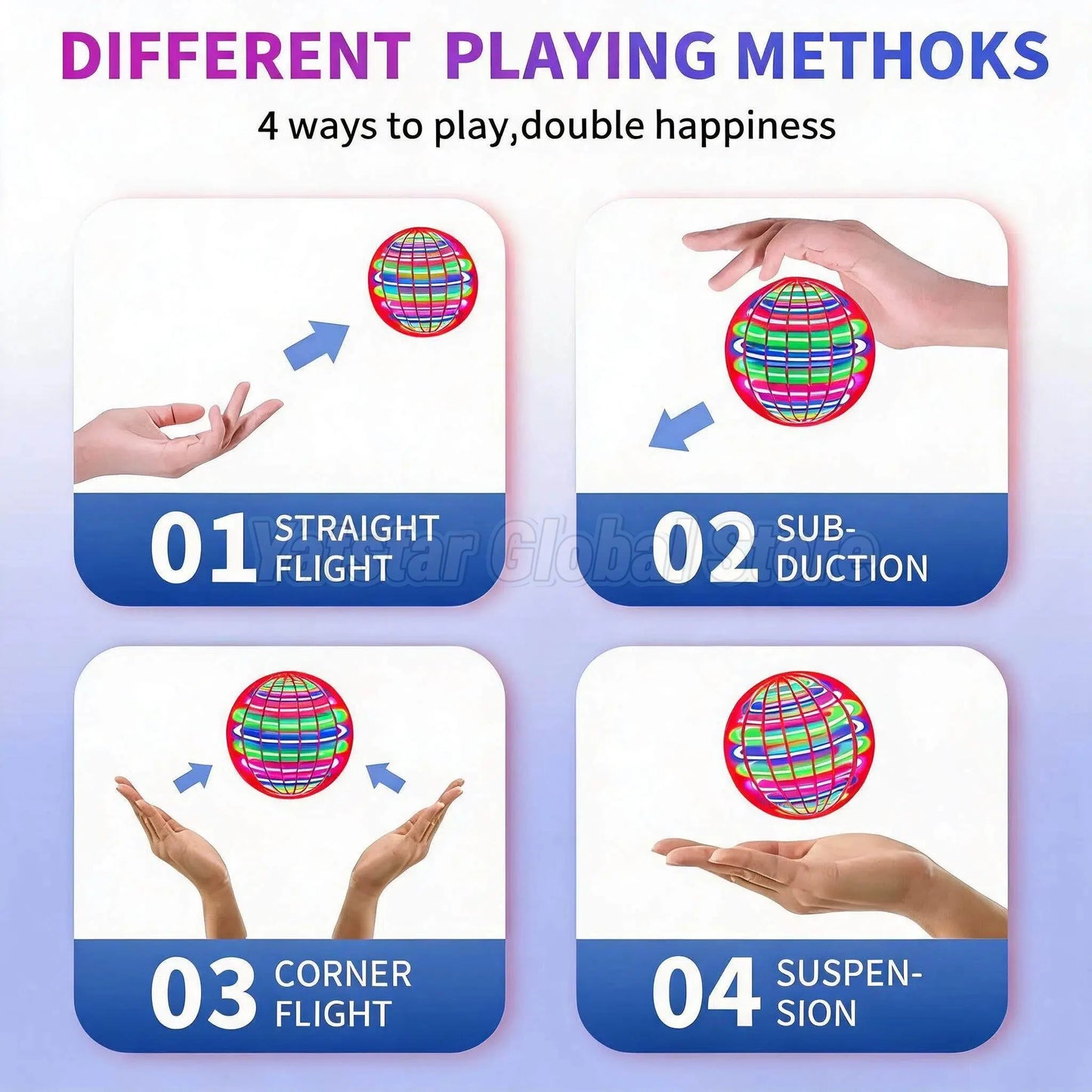 Flying Orb Ball Toy – Hand-Controlled LED Boomerang Spinner
