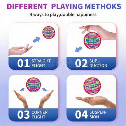 Flying Orb Ball Toy – Hand-Controlled LED Boomerang Spinner