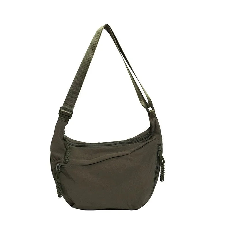 Crossbody Shoulder Bag Minimalist Crescent Dumpling Style