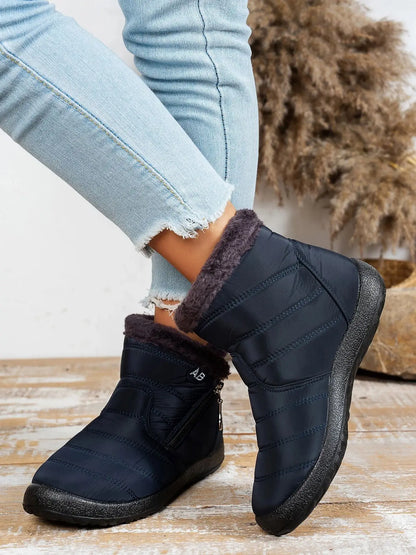 Women's Winter Ankle Boots – Waterproof Fur-Lined Snow Boots