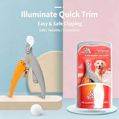 Professional Pet Nail Clipper with LED Light for Dogs & Cats