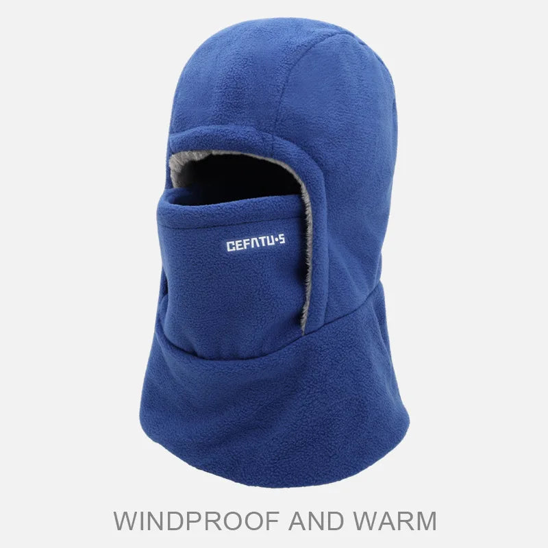 Fleece Balaclava Thermal Hood Hat – Windproof Winter Ski Mask for Men & Women