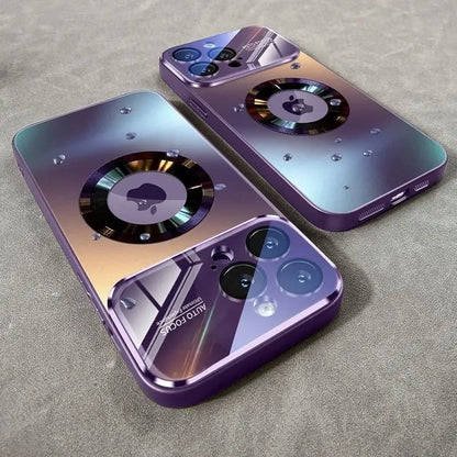 Luxury Glass Camera Magesafe Magnetic Wireless Charge Case Iphone 11 12 13 14 15 16 17 Pro Max Air