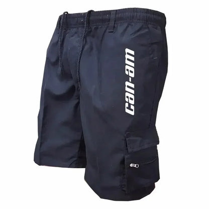 Men's Cargo Shorts – Elastic Waist, Multiple Pockets