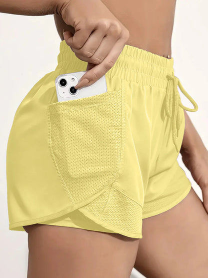 2-in-1 Women's Running Shorts with Pockets & Built-In Liner