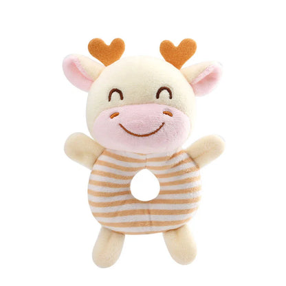 Baby Rattle Toy – Soft Plush Cartoon Animal Hand Ring for Newborns