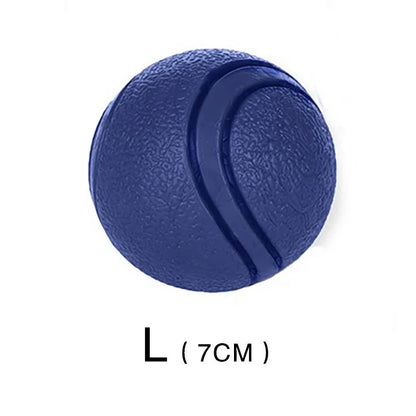 Rubber Dog Ball Toy – Bite-Resistant Solid Ball for Puppies & Large Dogs (S–XL)
