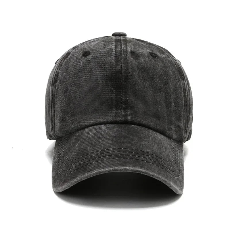 Cotton Baseball Cap – Vintage Washed Snapback Hat Unisex